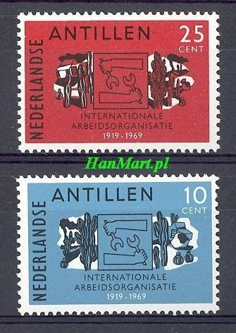 Znaczek Antyle Holenderskie 1969 Mi 208-209 Czyste **