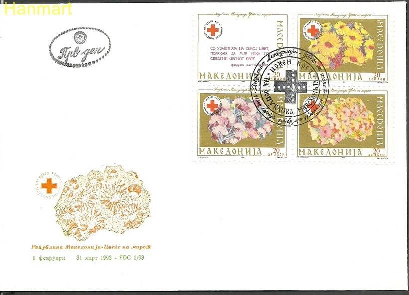 Znaczek Macedonia 1993 Mi zwavie26-29 FDC