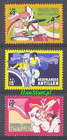 Znaczek Antyle Holenderskie 1974 Mi 281-283 Czyste **