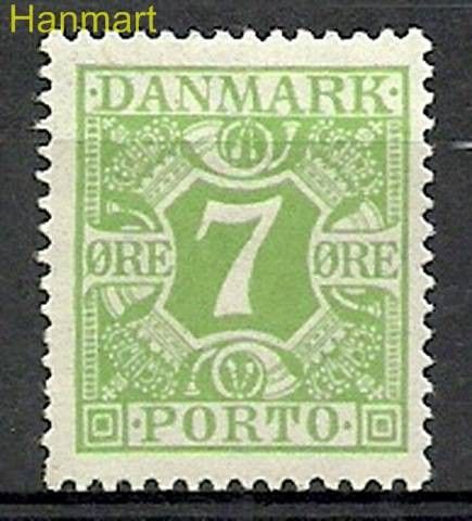 Znaczek Dania 1921 Mi por12 Z podlepką *