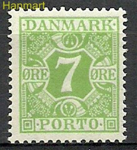 Znaczek Dania 1921 Mi por 12 Czyste **