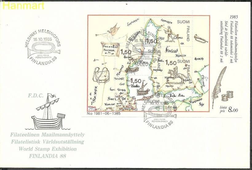 Znaczek Finlandia 1985 Mi bl1 FDC