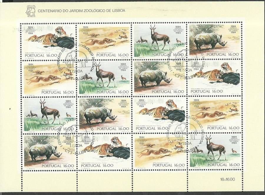 Znaczek Portugalia 1984 Mi ark 1617-1620 Stemplowane
