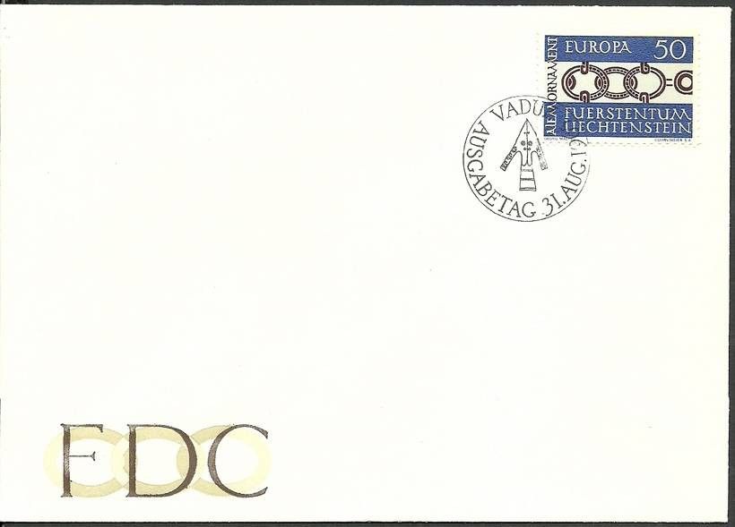 Znaczek Liechtenstein 1965 Mi 454 FDC