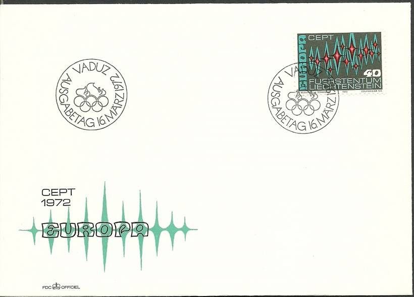 Znaczek Liechtenstein 1972 Mi 564 FDC