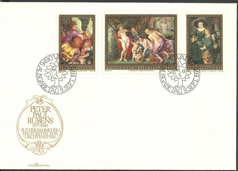 Znaczek Liechtenstein 1976 Mi 655-657 FDC