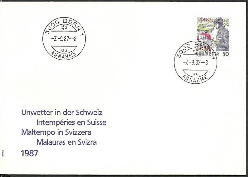 Znaczek Szwajcaria 1987 Mi 1358 FDC