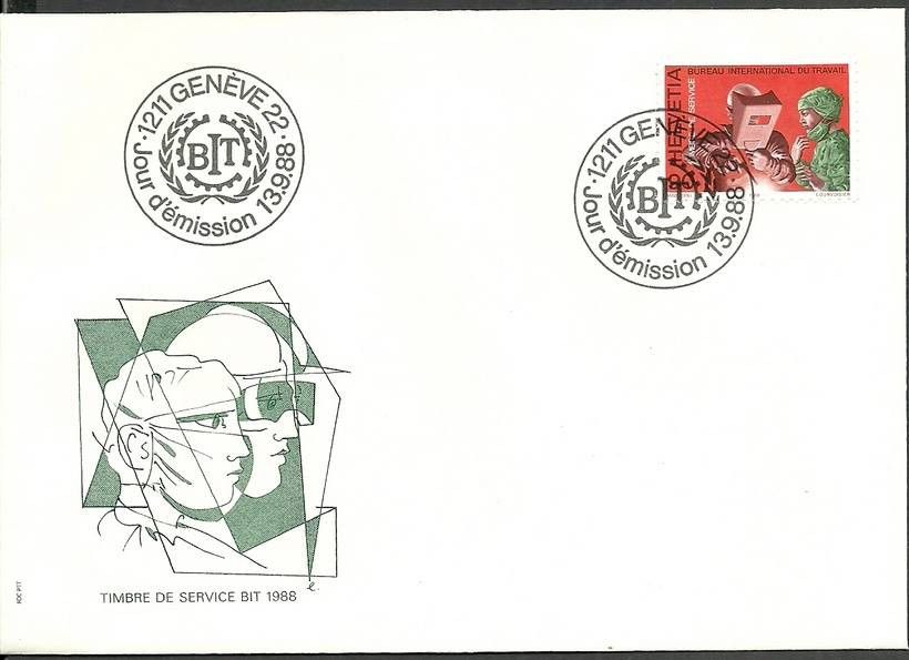 Znaczek Szwajcaria 1988 Mi ilo 109 FDC