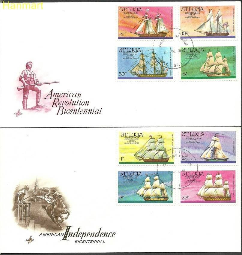 Znaczek Saint Lucia 1976 Mi 372-379 FDC