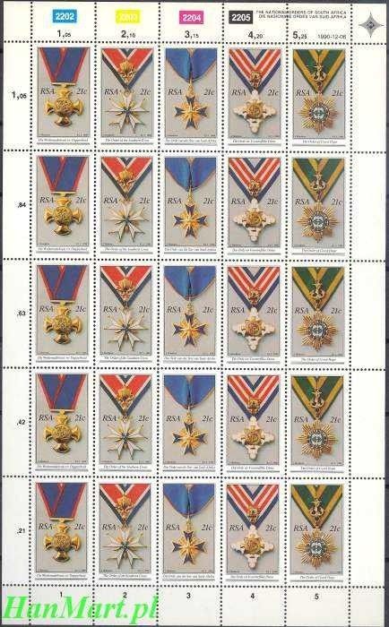 Znaczek Republika Południowej Afryki 1990 Mi 808-812 Czyste **