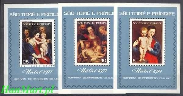 Znaczek Wyspy Św. Tomasza i Książęca 1977 Mi bl 4-6 Czyste **