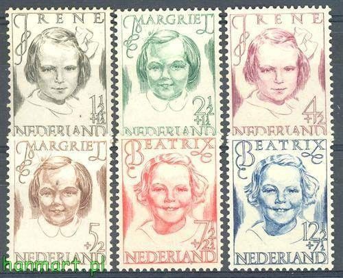 Znaczek Holandia 1946 Mi 462-467 Czyste **