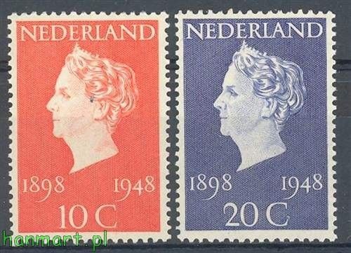 Znaczek Holandia 1948 Mi 507-508 Czyste **