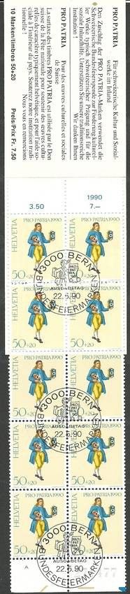 Znaczek Szwajcaria 1990 Mi mh 0-87 Stemplowane