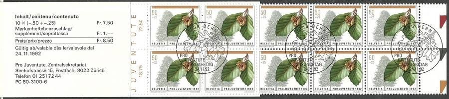 Znaczek Szwajcaria 1992 Mi mh 0-93 Stemplowane