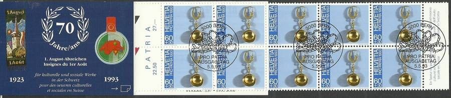 Znaczek Szwajcaria 1993 Mi mh 0-95 Stemplowane