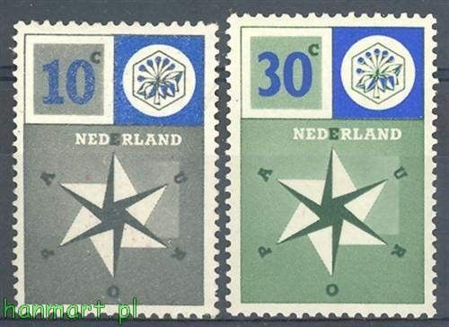 Znaczek Holandia 1957 Mi 704-705 Czyste **