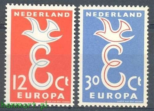 Znaczek Holandia 1958 Mi 718-719 Czyste **