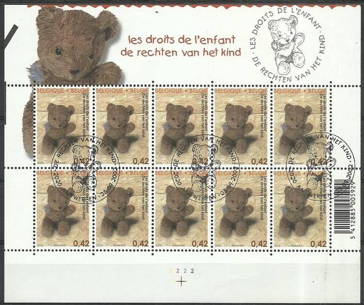 Znaczek Belgia 2002 Mi ark 3146 Stemplowane