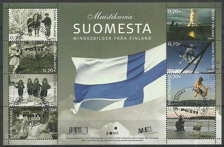 Znaczek Finlandia 2007 Mi ark 1870-1877 Stemplowane