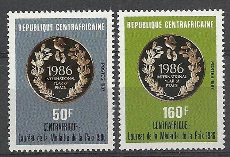 Znaczek Republika Środkowoafrykańska 1987 Mi 1293-1294 Czyste **