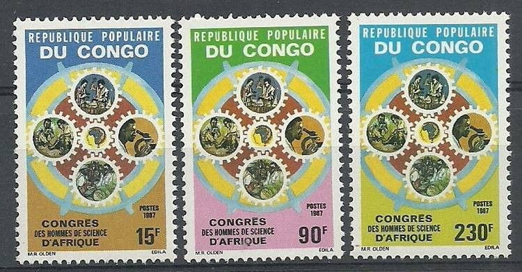 Znaczek Kongo 1987 Mi 1091-1093 Czyste **