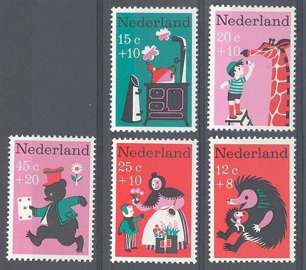 Znaczek Holandia 1967 Mi 888-892 Czyste **