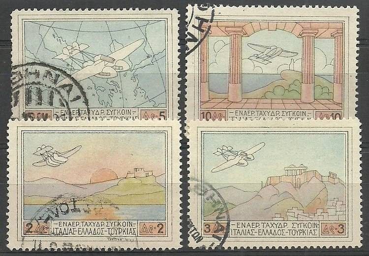 Znaczek Grecja 1926 Mi 300-303 Stemplowane