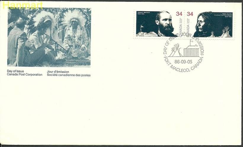 Znaczek Kanada 1986 Mi 1008-1009 FDC