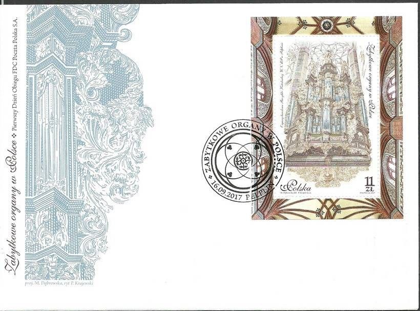 Znaczek Polska 2017 Mi bl 266 Fi bl 308 FDC