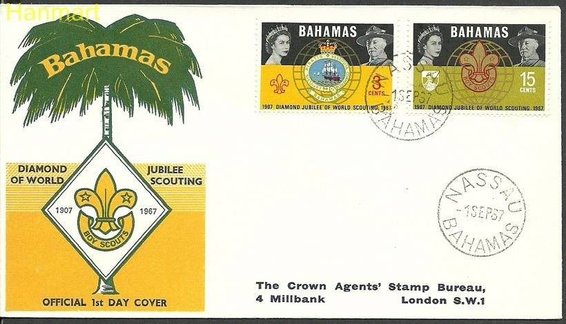 Znaczek Bahamy 1967 Mi 272-273 FDC