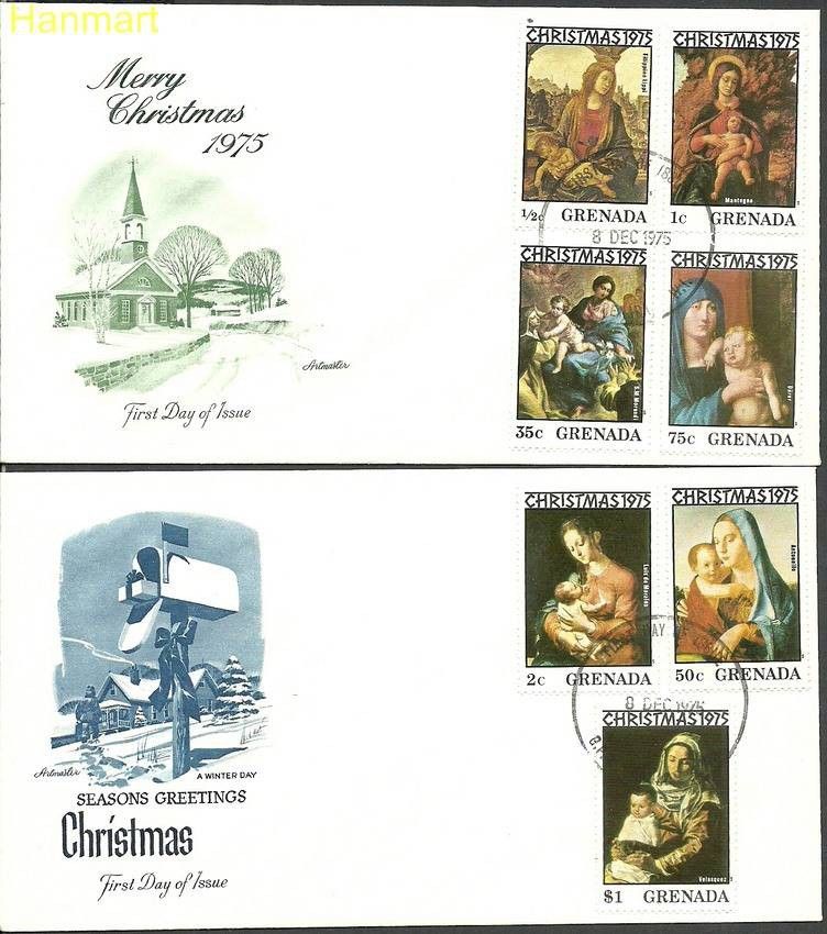 Znaczek Grenada 1975 Mi 717-723 FDC