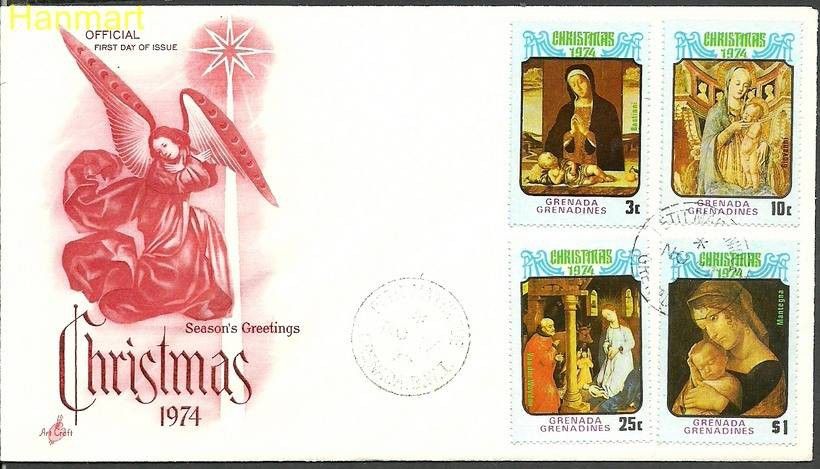 Znaczek Grenada i Grenadyny 1974 Mi 39-41+43 FDC