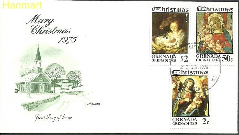 Znaczek Grenada i Grenadyny 1975 Mi 142+144+146 FDC