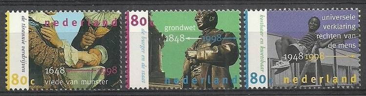 Znaczek Holandia 1998 Mi 1649-1651 Czyste **