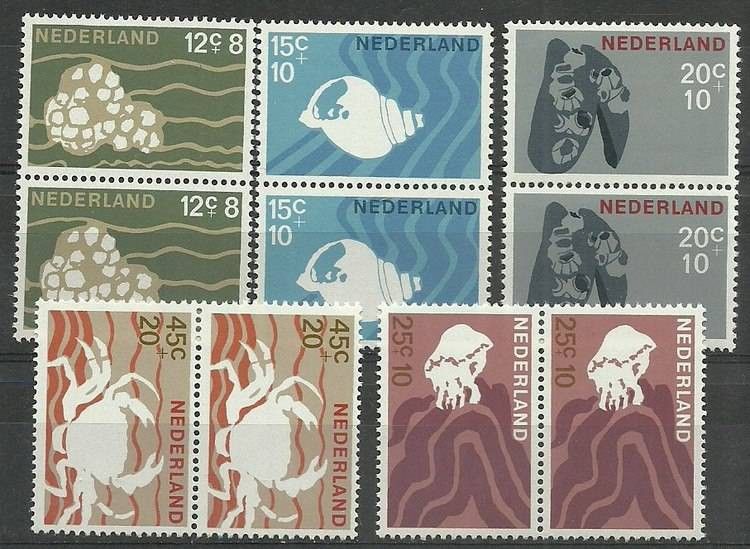 Znaczek Holandia 1967 Mi 873-877 Czyste **