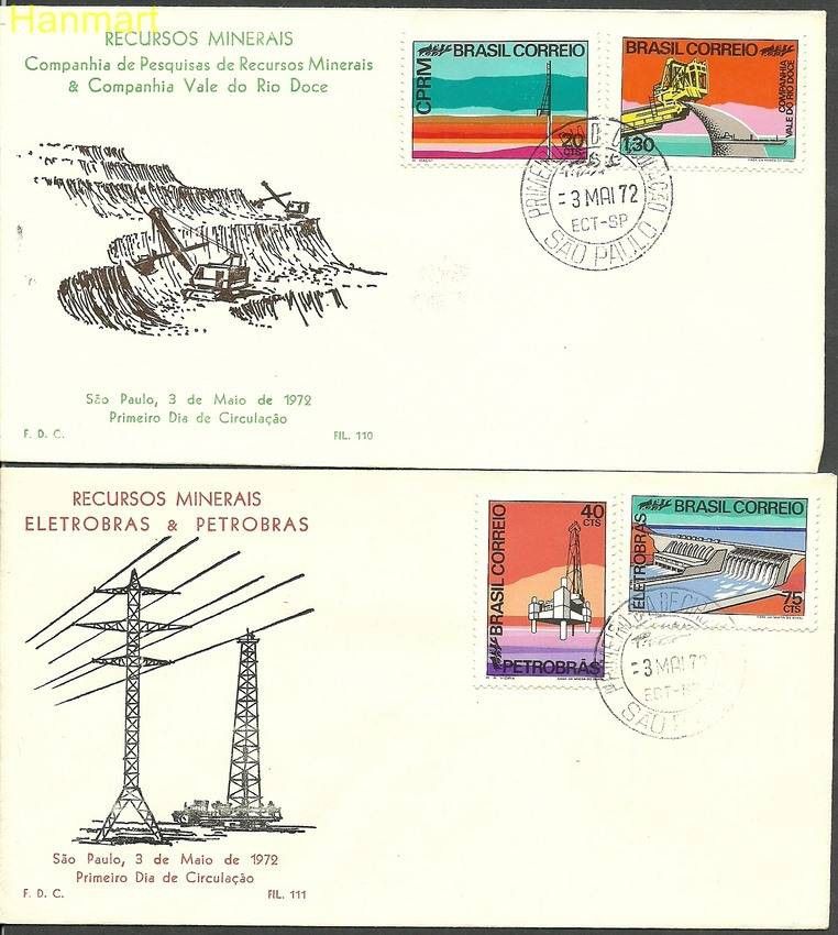 Znaczek Brazylia 1972 Mi 1312-1315 FDC