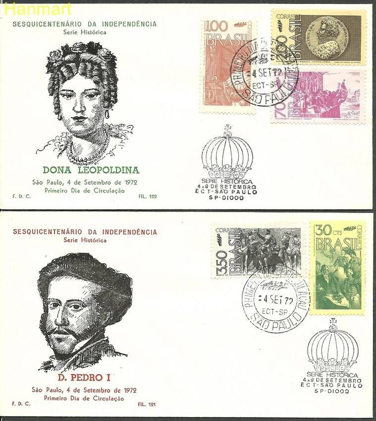 Znaczek Brazylia 1972 Mi 1336-1340 FDC