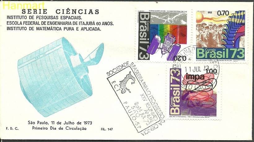 Znaczek Brazylia 1973 Mi 1376-1378 FDC