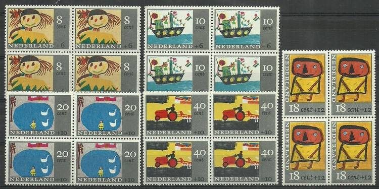 Znaczek Holandia 1965 Mi 850-854 Czyste **