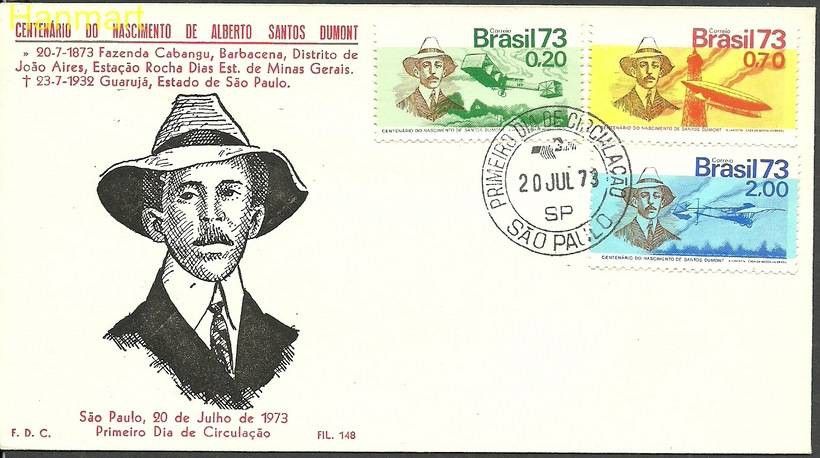 Znaczek Brazylia 1973 Mi 1379-1381 FDC