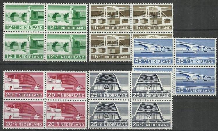 Znaczek Holandia 1968 Mi 894-898 Czyste **