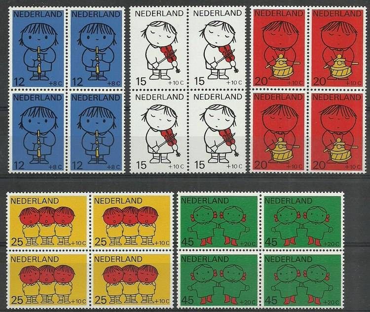 Znaczek Holandia 1969 Mi 928-932 Czyste **