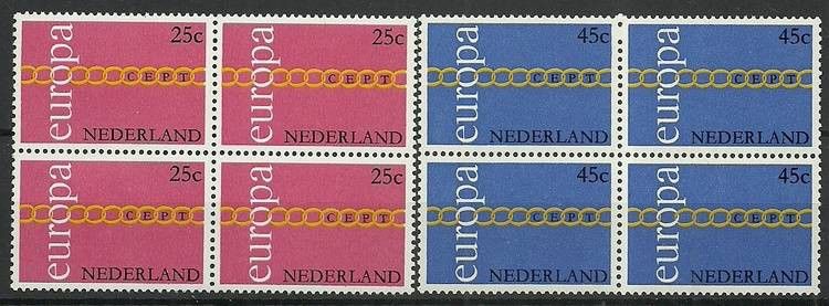 Znaczek Holandia 1971 Mi 963-964 Czyste **