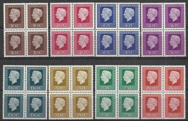 Znaczek Holandia 1972 Mi 975-982 Czyste **