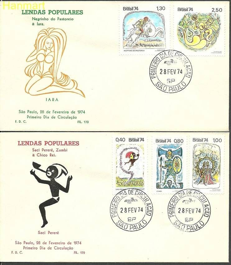 Znaczek Brazylia 1974 Mi 1420-1424 FDC