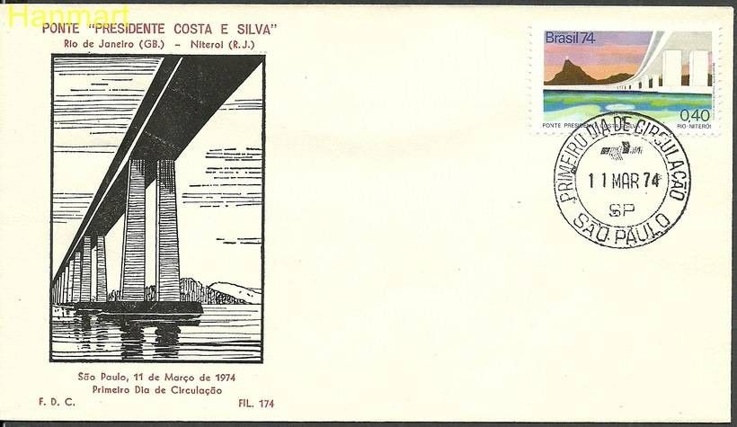 Znaczek Brazylia 1974 Mi 1425 FDC