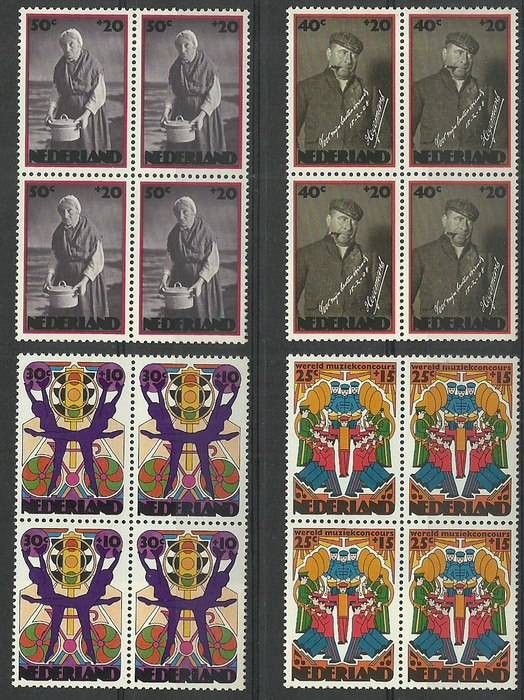 Znaczek Holandia 1974 Mi 1026-1029 Czyste **