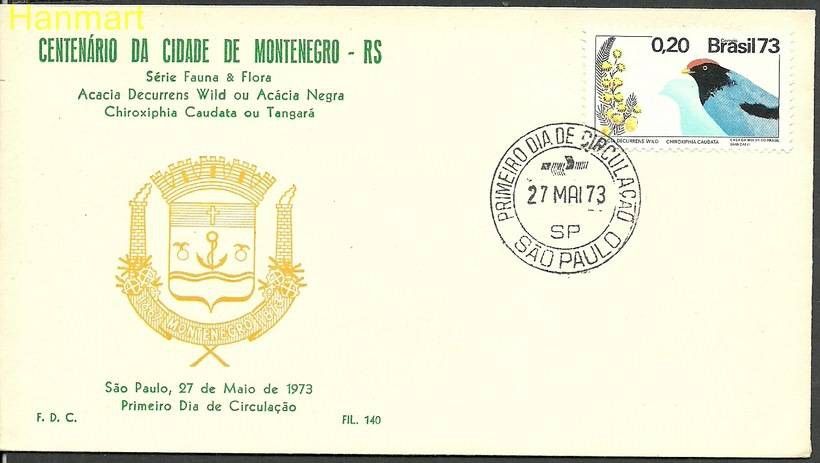 Znaczek Brazylia 1973 Mi 1368 FDC