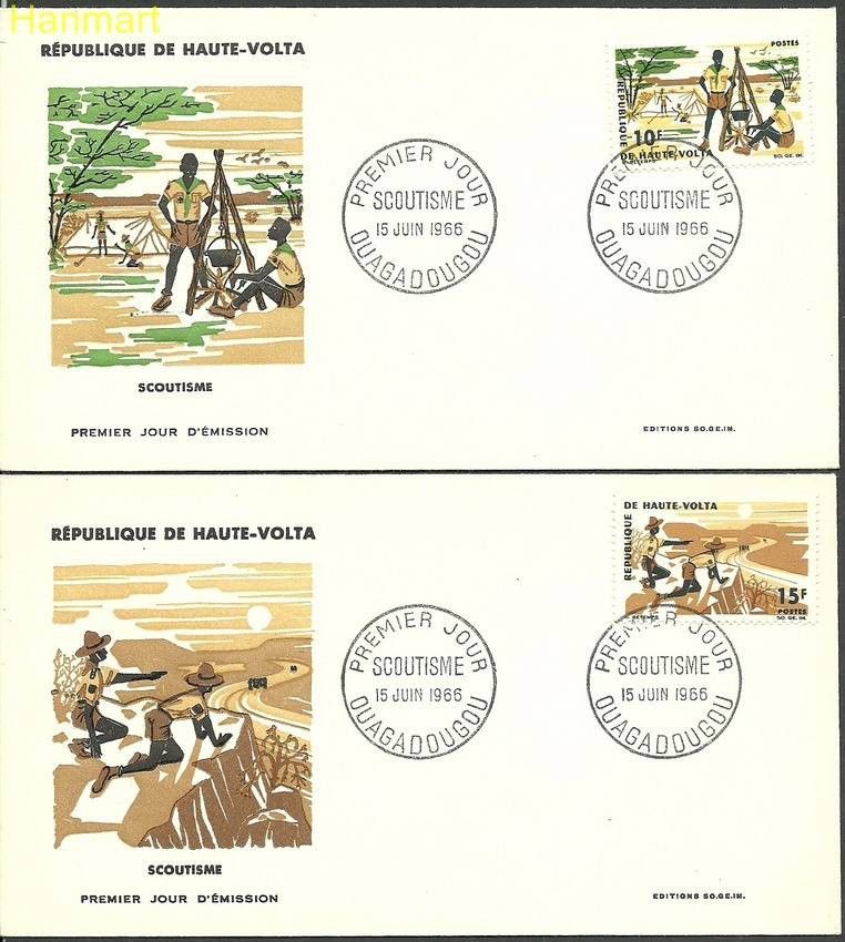 Znaczek Burkina Faso 1966 Mi 190-191 FDC